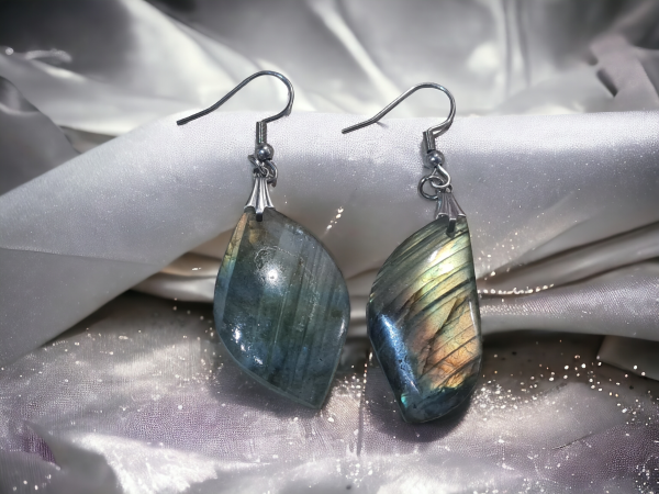 Boucles d'oreilles labradorite